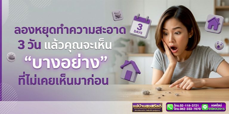 ลองหยุดทำความสะอาด 3 วัน แล้วคุณจะเห็นสิ่งที่ไม่เคยสังเกตมาก่อน | แม่บ้านสุขสวัสดิ์